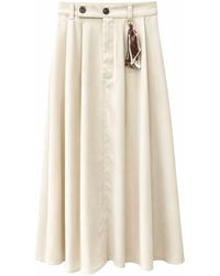 MixRay - Hoge Taille A-Lijn Midi Rok Met Accessoires - Lyst