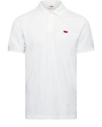 Levi's - Slim Housemark Polo Bright Whi - Lyst