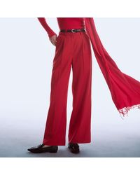 Smart & Joy - Beschikte Broek Met Plooien - Lyst