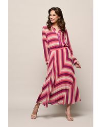 Mart Visser - Lara Plisse Rok Licht Berry Multi - Lyst