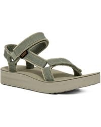 Ted Baker - Teva Midform Universal Canvas Seagrass Sandals - Lyst
