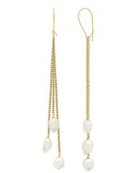 Ateliers Saint Germain - Earrings Real Cultured Freshwater Pearls Baroque 6-7 Mm - Lyst