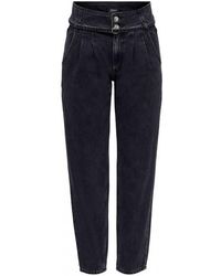 ONLY - Onllu Life Hw Carrot Pleat B Ank Dnm Dot - Lyst