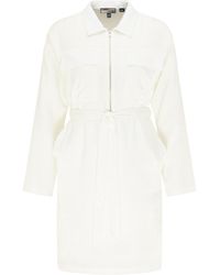 Dreimaster - Overhemd Blouse Jurk Dames Wit - Lyst