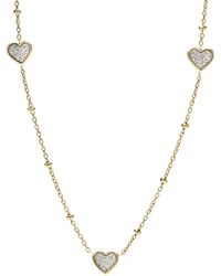 Fossil - Schmuck 'Sutton' Damen Halskette Aus Edelstahl - Lyst