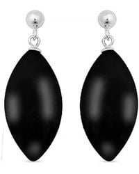 Luxenter - Ayom 925Er Sterlingsilber Und Rhodinierte Onyx-Ohrringe - Lyst