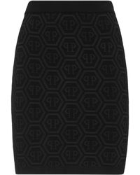 Philipp Plein - Gebreide Minirok Monogram - Lyst