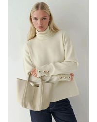 Hiccup - Thick Cream Jumper With Button Details - Lyst
