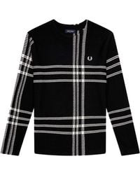 Fred Perry - Tartan Sweater - Lyst