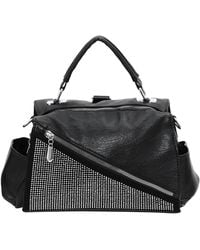 faina - Handtasche Damen Schwarz Silber - Lyst