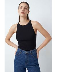 Bigdart - Ribbed Sleeveless Crew Neck Tank Top - Lyst