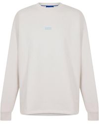 HUGO - Naviu Sweatshirt Met Rugprint - Lyst