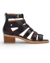 Pikolinos - Leather Block-Heel Gladiator Sandals - Lyst