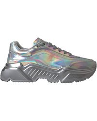 Dolce & Gabbana - Iridescent Daymaster Leather Sneakers Shoes - Lyst