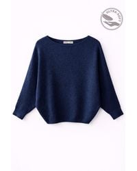 MixRay - Oversized Boat Neck Ribbed Knit Sweater - Lyst