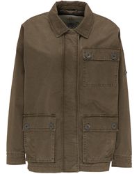 Dreimaster - Lichte Jas Dames Militaire Olijf - Lyst
