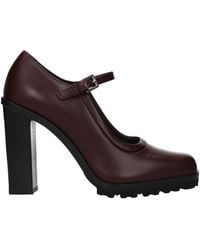 Max Mara - Bruine Leren Hakken - Lyst