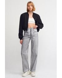 Dilvin - High-Waist Straight-Leg Denim Jeans - Lyst
