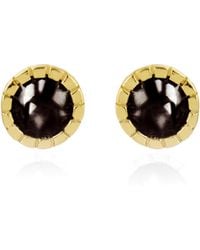 Luxenter - Ohrringe, 925 Sterling Silber Naadim Und 18K Vergoldeter Onyx Zirkonia - Lyst