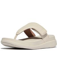 Fitflop - F-Mode Go Adjustable Flatform Toe-Post Sandals - Lyst