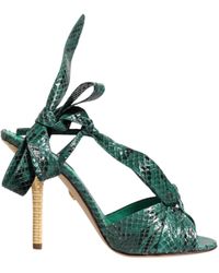 Dolce & Gabbana - Grüne Pythonleder Absatzsandalen Schuhe - Lyst