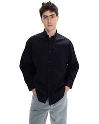 Giesto - Regular Fit Long Sleeve Poplin Shirt With Button Closure - Lyst