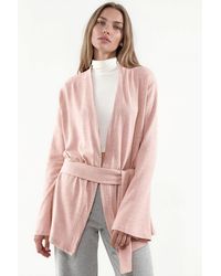 Busem - Belted Ribbed Knit Cardigan - Lyst