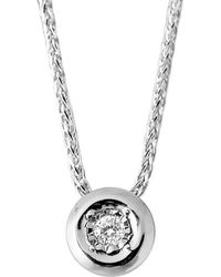 Diadema - Necklace Diamond Solitaire 0,020 Cts Serti Illusion 0.50 Cts - Lyst