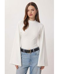 Happiness İstanbul - Crew Neck Long Sleeve Blouse - Lyst