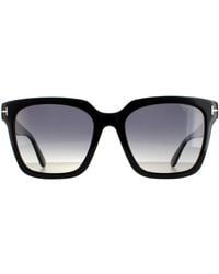 Tom Ford - Zonnebril Selby Ft0952 01D Glansende Zwarte Rook Gepolariseerd - Lyst