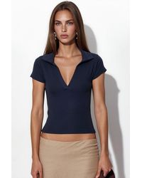Busem - Ribbed Slim-Fit Polo Blouse - Lyst