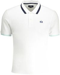 La Martina - Witte Katoenen Polo Shirt Voor Mannen - Lyst