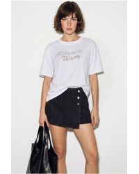Bianco Lucci - Oversized Printed Cotton Jersey T-Shirt - Lyst