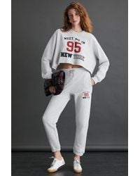Grimelange - Printed Crop Sweatshirt Pants Set - Lyst