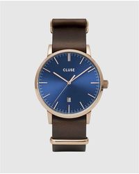 Cluse - Braune Lederdressuhr - Lyst