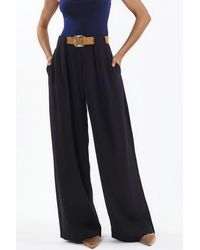 Hiccup - High Waist Palazzo Belted Pants - Lyst