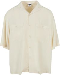Urban Classics - Oversized Resort Overhemd (Wit Zand) - Lyst