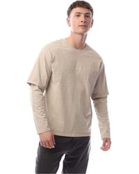 Levi's - Geborduurd Logo Gelaagd Mouwen T-Shirt (Veder Grijs) - Lyst