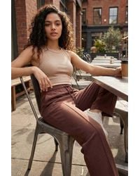 TOMMY LIFE - Textured Wide Leg Palazzo Pants With Drawstring Waist - Lyst