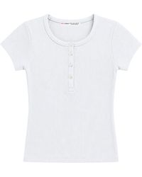 MixRay - Cotton Fitted Button Tank Top - Lyst