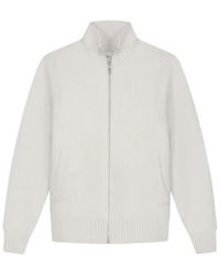OLAF HUSSEIN - Olaf Zip Through Knitted Mock Neck Vesten M230703 - Lyst