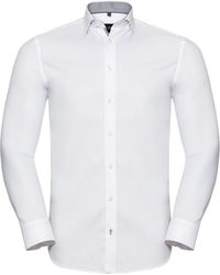 Russell - Collection Herringbone Tailored Long-Sleeved Formal Shirt /Convoy) - Lyst