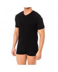 Abanderado - Short-Sleeved V-Neck T-Shirt For A0Dgo. Comfort And Casual Style - Lyst