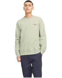 Jack & Jones - Jack And Jones Sweatshirt Met Ronde Hals En Logo (Aqua Grijs) - Lyst