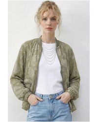 Bianco Lucci - Floral Oversized Bomber Jacket - Lyst