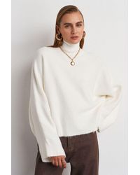 Dilvin - Oversized Geribbelde Coltrui - Lyst