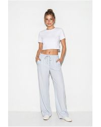 Bianco Lucci - Wide-Leg Lyocell Trousers - Lyst