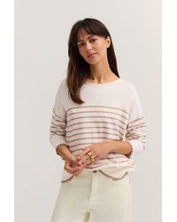 Bugatti - Damen Pullover Rundhals Mit Streifen - Lyst