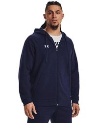 Under Armour - Rival Fleece Full Zip Hoodie (Middernacht Marine) - Lyst