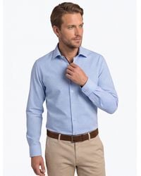 Olymp - Overhemd Wit Geruit Body Fit - Lyst